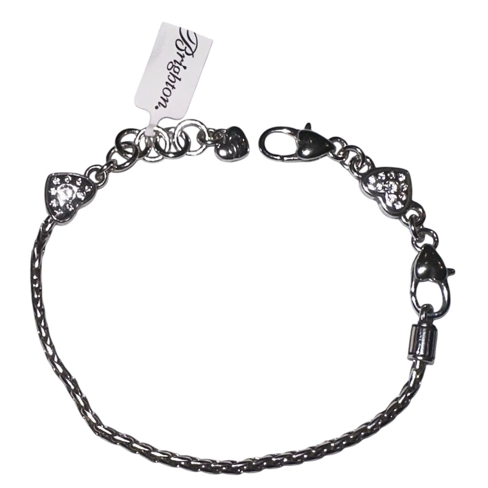 NEW Brighton ABC Slide Charm Bracelet Silver Tone Adjustable 8"